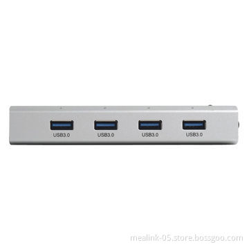 USB3.0 Hub, 4 Ports (5V/2A Power Adapter) Full Aluminum MaterialNew